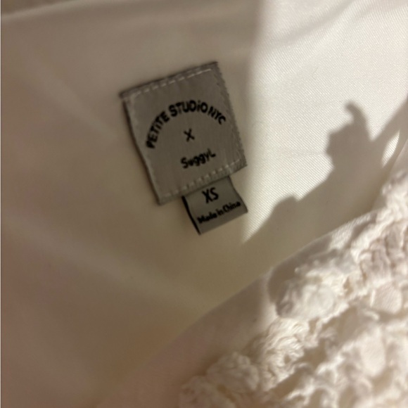 Petite Studio White Lace-Trim Maxi Dress - Picture 3 of 3